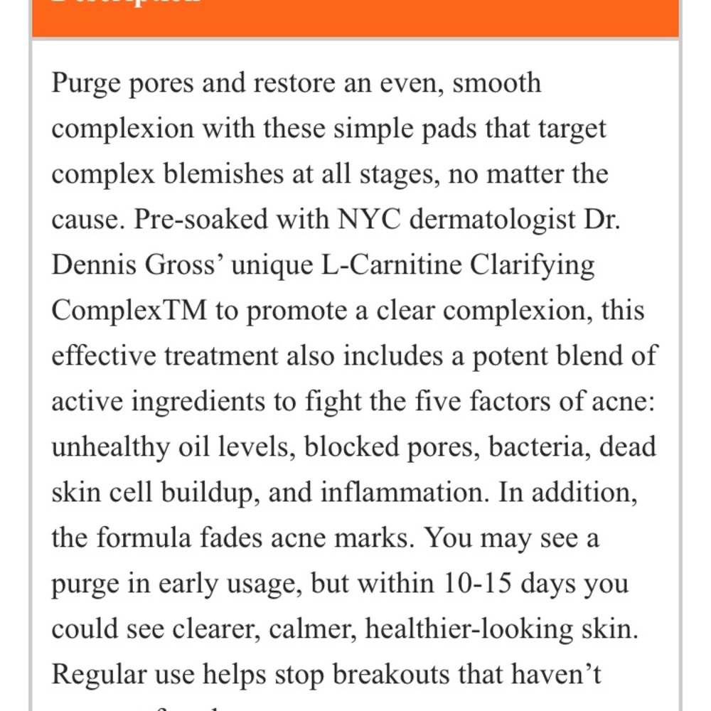 🌟NEW Dr Dennis Gross DRx Acne Eliminating Pads - Picture 6 of 7